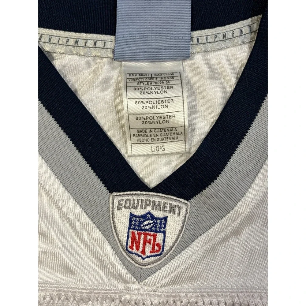 Vintage Willie McGinest Jersey Patriots Reebok Large 55 NFL White Y2K On Field